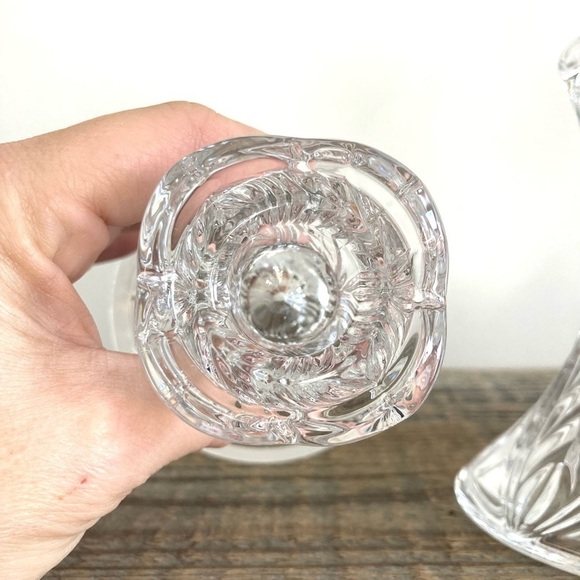 Lead crystal candlesticks set of 3 - Picture 4 of 4